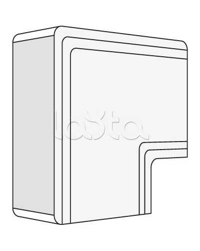 Угол плоский NPAN 80x40 мм DKC 01740 в Смоленске Аксессуары для кабель-канала Pintop.ru